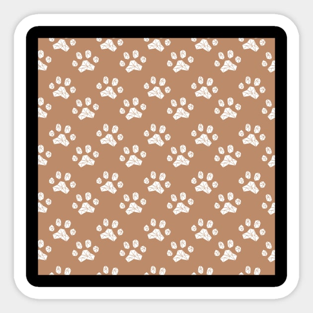 Dog Paws Pattern Sticker by The WYLD Tribe
